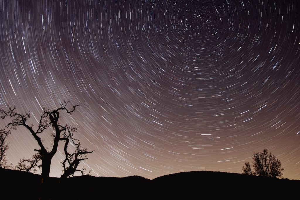 photo of star trail